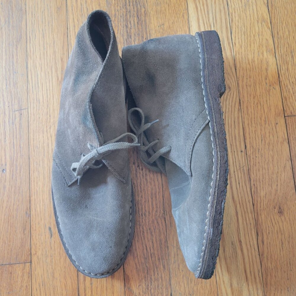J Crew Brown Suede Leather Ankle‎ Chukka Boots 8 Lace Up Fall Autumn Retro